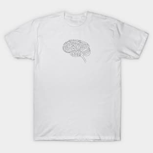 One line brain art T-Shirt